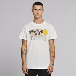 T-shirt Stockholm Sunset Palms White