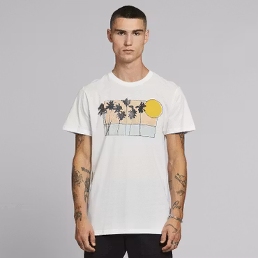 T-shirt Stockholm Sunset Palms White