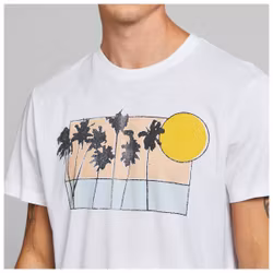 T-shirt Stockholm Sunset Palms White