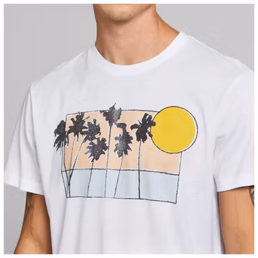 T-shirt Stockholm Sunset Palms White