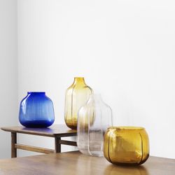 Step Vase H16 cm Brown