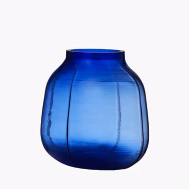 Step Vase H23 cm Blue