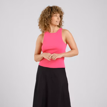 Rib Top Valdermarsvik Raspberry Pink