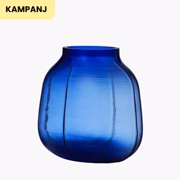 Step Vase H23 cm Blue