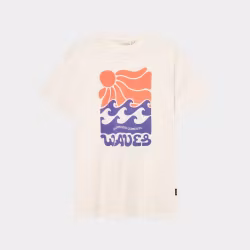 T-shirt Stockholm Happy Waves Off-White