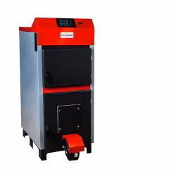 Vedpanna / Pelletspanna med fläkt 60 kW – Thermostahl