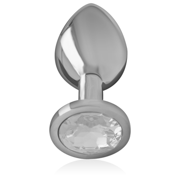 INTENSE Metal Anal Plug silver crystal