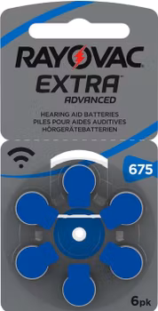 Hörapparatsbatteri 675 Blå - Rayovac Extra