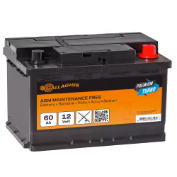 Batteri Gallagher Premium Turbo Batterie AGM 12V/60Ah - 242x175x190