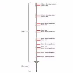 Plaststolpe Varg Gallagher 155cm Vit, 10-pack