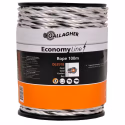 Elreb Gallagher PowerLine EKO hvid, 100m