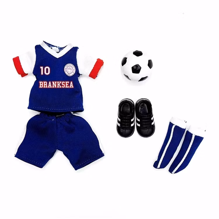 Tillbehör till Lottie-dockorna, Branksea united fotbollskläder från varumärket Lottie (Super Lottie). Fotbollskläder till dockor.