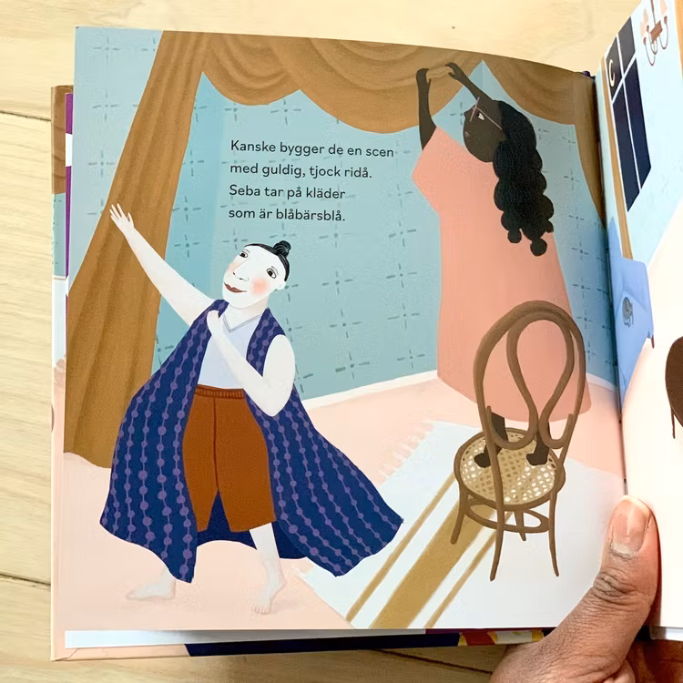 Bilderbok När vi sover, för barn från 1 år från Olika förlag. Inkluderande bok med mångfald bland karaktärerna.