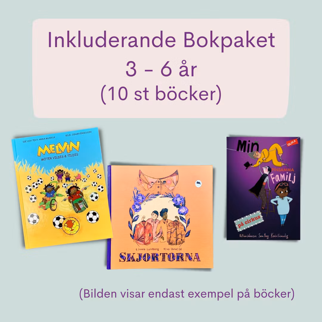 Inkluderande barnböcker som bidrar med mer mångfald på förskolan och i den pedagogiska miljön.