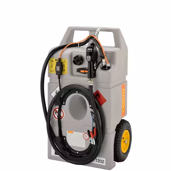 Dieselkärra på hjul 60 lit. 12V pump