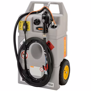 Dieselkärra på hjul 100 lit. 12V pump