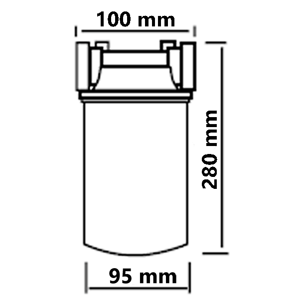 Dieselfilter kompl. med filterhus max 70l/min