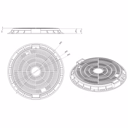 Lätt brunnslock 800