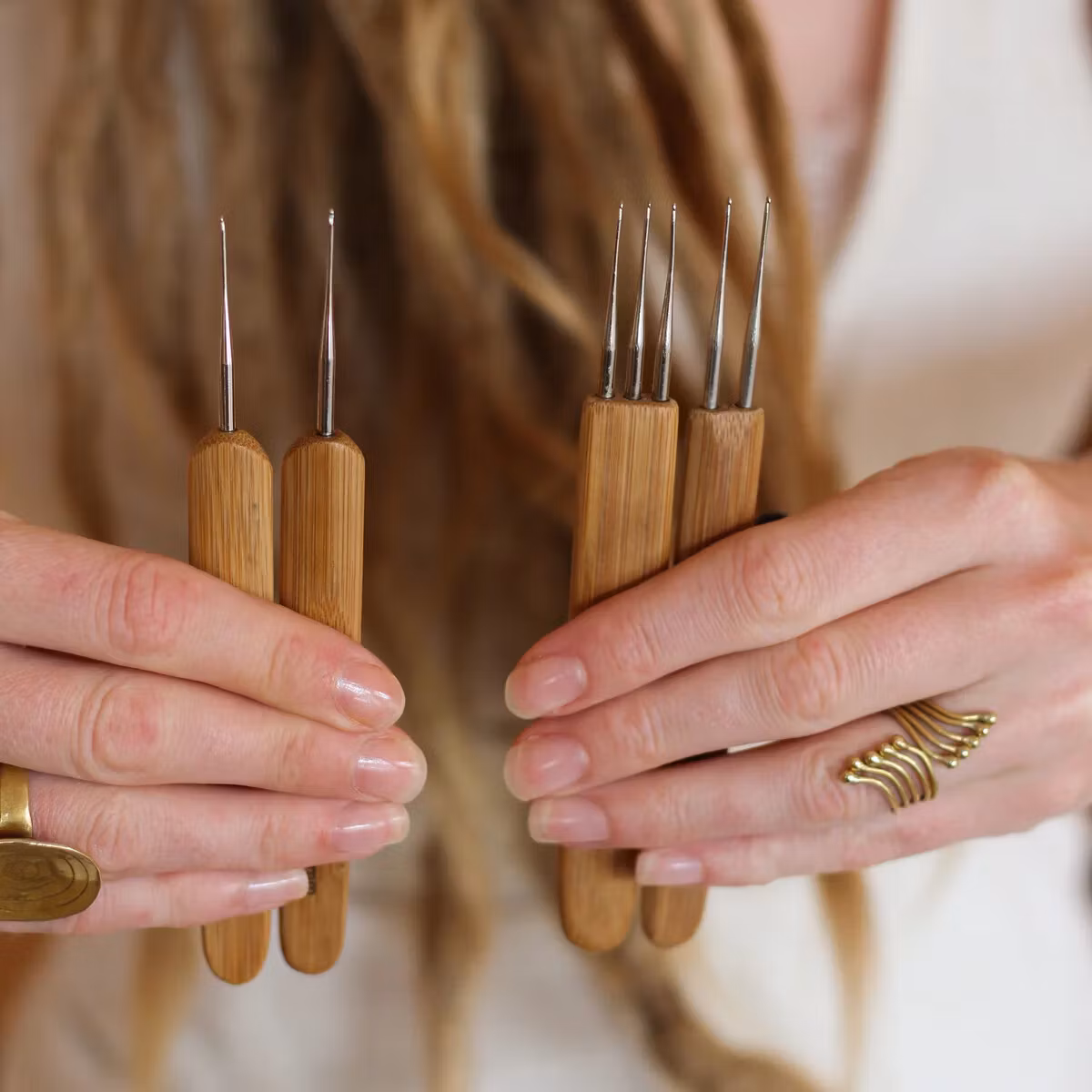 Single Crochet hook with bamboo handle - RAW ROOT's