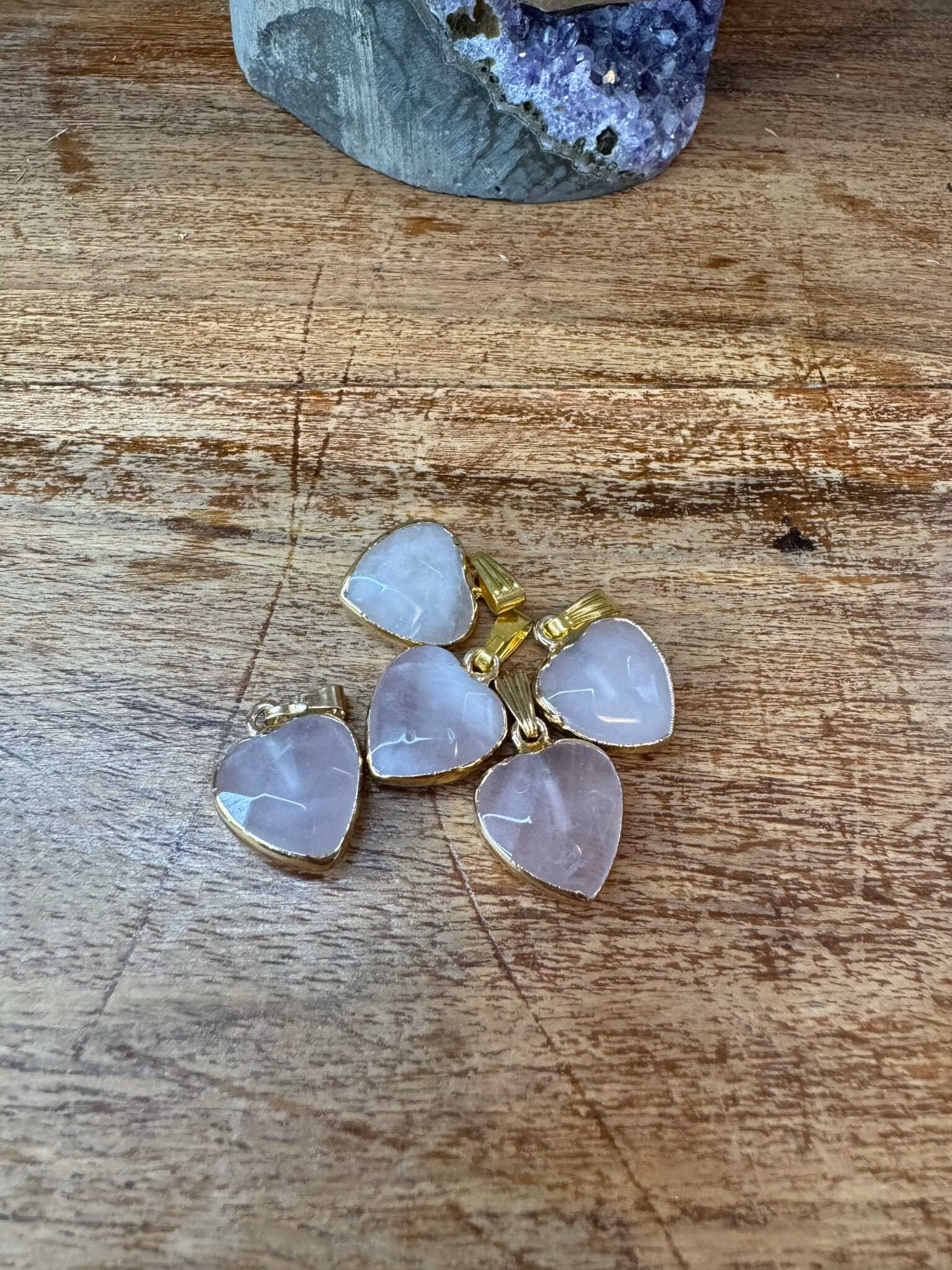 Hänge - Rosenkvarts hjärta