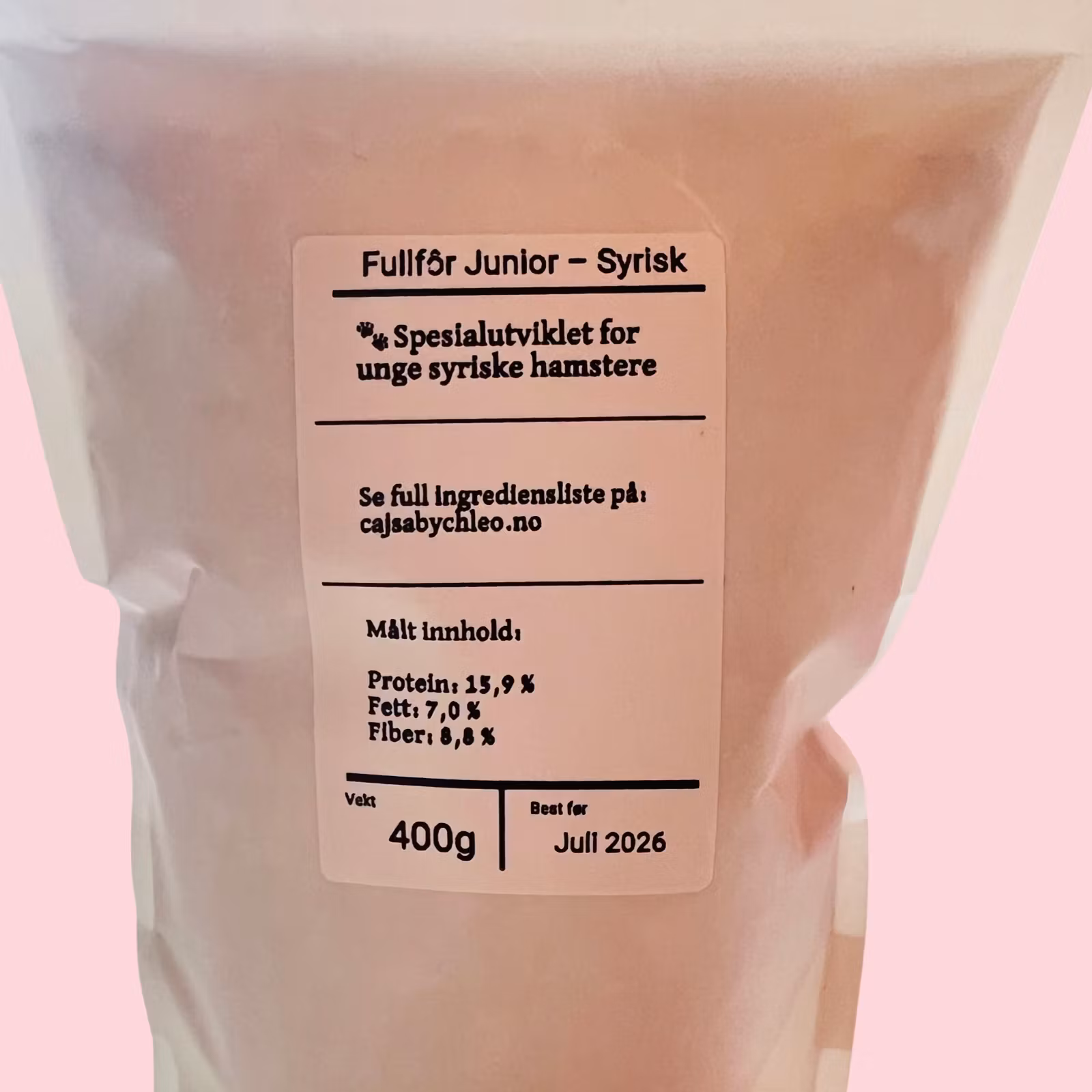 Fullfôr Junior – Syrisk hamster