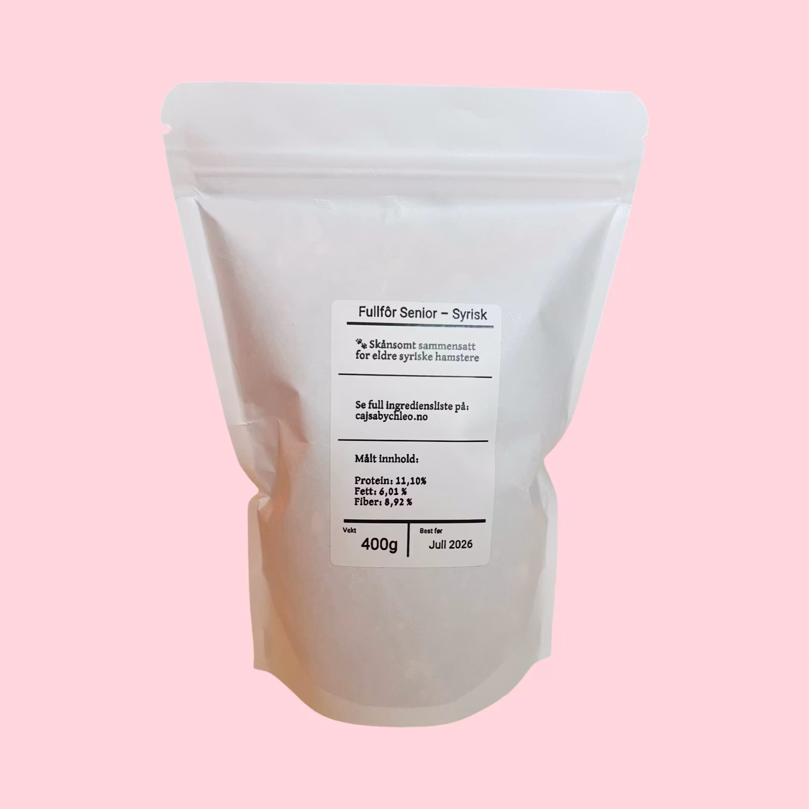 Fullfôr Senior - Syrisk hamster