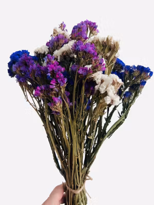 Statice blomsterbukett XL – lilla/hvit mix (80 g)