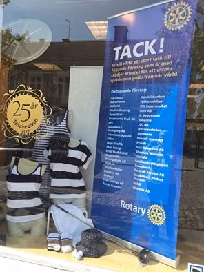 Rotarygolfen uppskyltad på Näckrosen