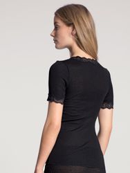 Calida kortärm topp ull silke Richesse Lace 14990 / 996