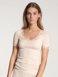 Calida kortärm topp ull silke Richesse Lace 14990 / 090