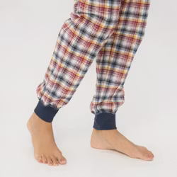Lady Avenue pyjamasbyxa / mysbyxa bomullsflanell 83-1061 / indigo/amber 318