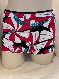 Avet boxer i microfiber Hibiskus print 38550 svart 2870
