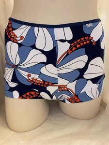 Avet boxer i microfiber Hibiskus print 38550 blå 2880