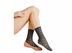 Falke socka Emotion 41455 offwhite / svart /scarlet red