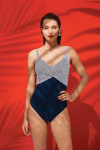 Anita baddräkt Noy 7273 marin/vit 345 med shaping