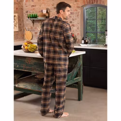 Trofé herr pyjamas flanell 62280 brun 2900
