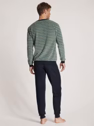 Calida Frotté herrpyjamas lång Relax Terry 41185/ 618 laurel green