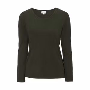 Damella långärmad topp 31306 Dark Olive 258