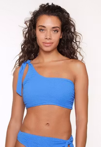 Linga Dore one shoulder bandeau bikini 6503P 243 strong blue