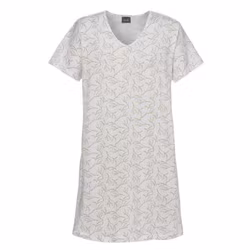 Trofé nattlinne 63136 8300 vit/grönt bladmönster