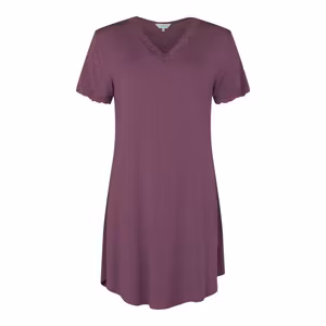 Lady Avenue Nightdress med spets 51-50516 Plum