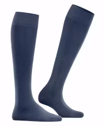 Falke cotton touch knästrumpa  47632 / 6844 blå