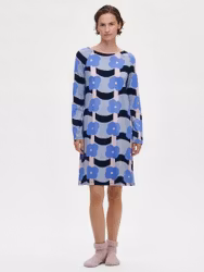 Nanso big shirt Unikukka 28001 2656 blå