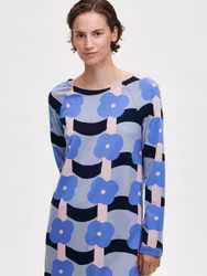Nanso big shirt Unikukka 28001 2656 blå