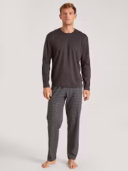 Calida herrpyjamas lång 42389 947 walnut