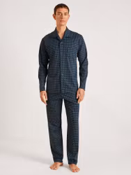 Calida herrpyjamas lång Relax selected 48461 479 dark sapphire