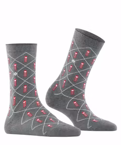 Burlington bomulls socka phone booth 22114 3390 light greymel