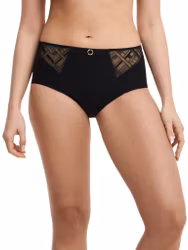 Chantelle trosa C21s80 graphic support high waisted ful brief 011 svart