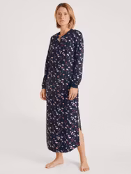 Calida nattlinne midnight mushrooms 31254 339 dark lapis blue