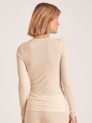 Calida långärm topp Silky Wool Joy 15999 821 light macadamia